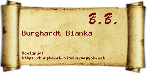 Burghardt Bianka névjegykártya